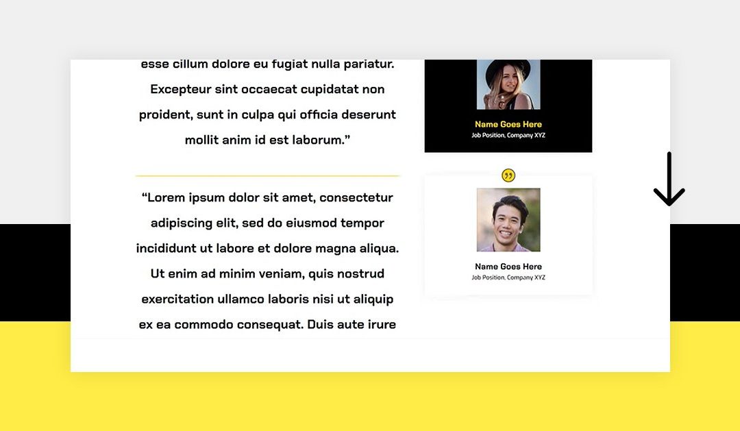 Hur du gör din Divi Testimonial-modul sticky/fast